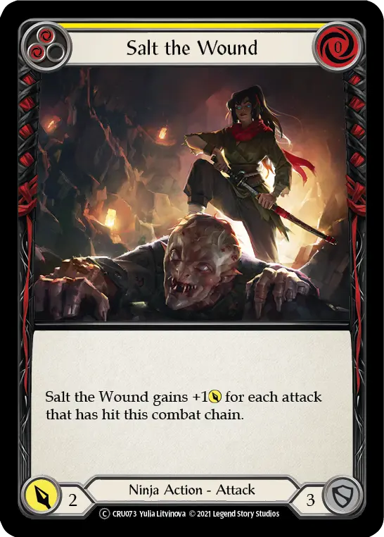 Salt the Wound YELLOW U-CRU073-RF - Crucible of War - Unlimited - Flesh and blood card