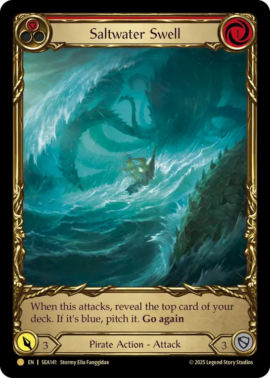 Saltwater Swell RED SEA141-TP - High Seas - Treasure Pack - Flesh and blood card