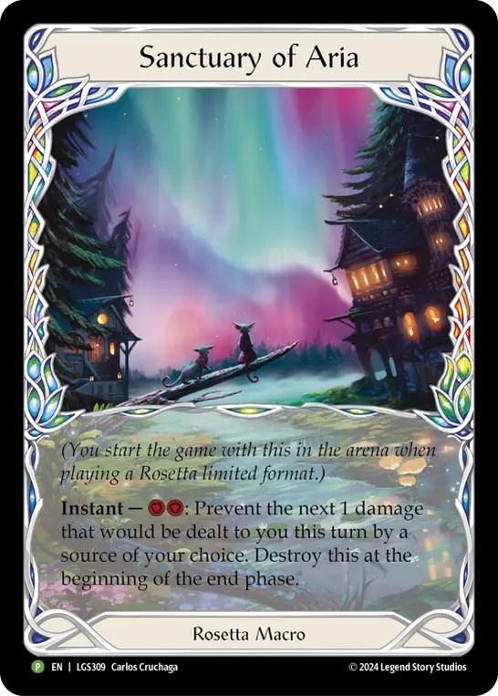Sanctuary of Aria LGS309-CF - Pre-release - Rosetta - Flesh and blood card