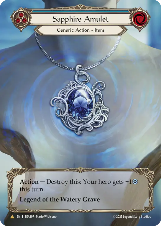 Sapphire Amulet BLUE SEA197-TP - High Seas - Treasure Pack - Flesh and blood card