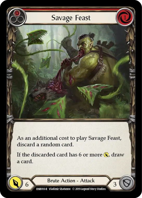 Savage Feast RED RNR010 - Rhinar, Reckless Rampage - Hero Deck - Flesh and blood card