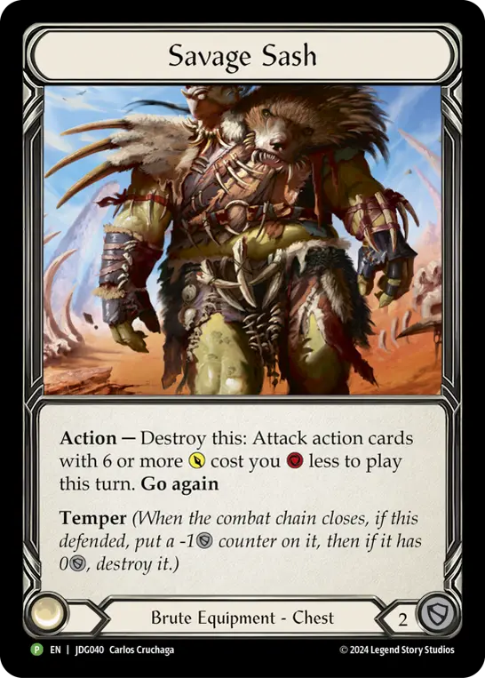 Savage Sash JDG040-CF - Judge Pack 6 - Flesh and blood card