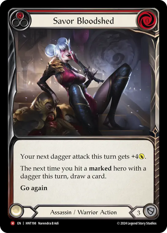Savor Bloodshed RED HNT198 - The Hunted - Flesh and blood card