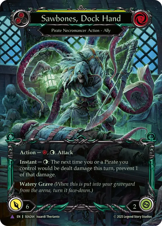 Sawbones, Dockhand YELLOW SEA264-MV - High Seas - Flesh and blood card
