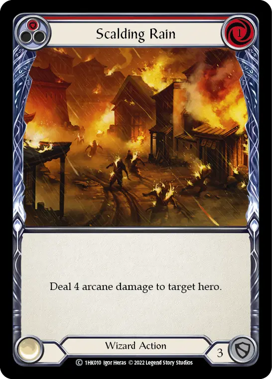 Scalding Rain RED 1HK010 - Kano - Blitz Deck - Flesh and blood card