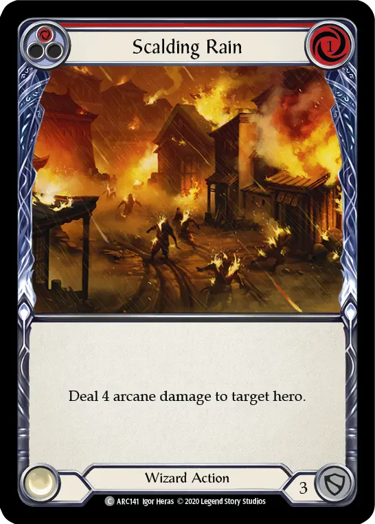 Scalding Rain RED U-ARC141-RF - Arcane Rising - Unlimited - Flesh and blood card