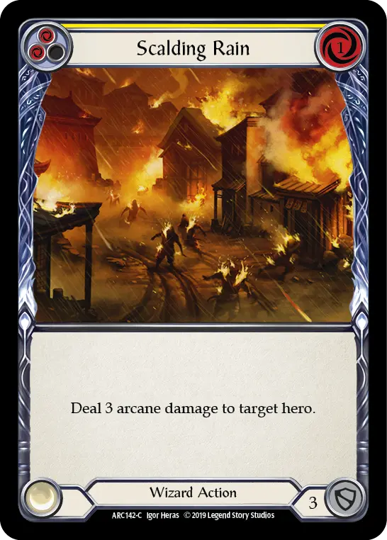 Scalding Rain YELLOW ARC142 - Arcane Rising - Flesh and blood card