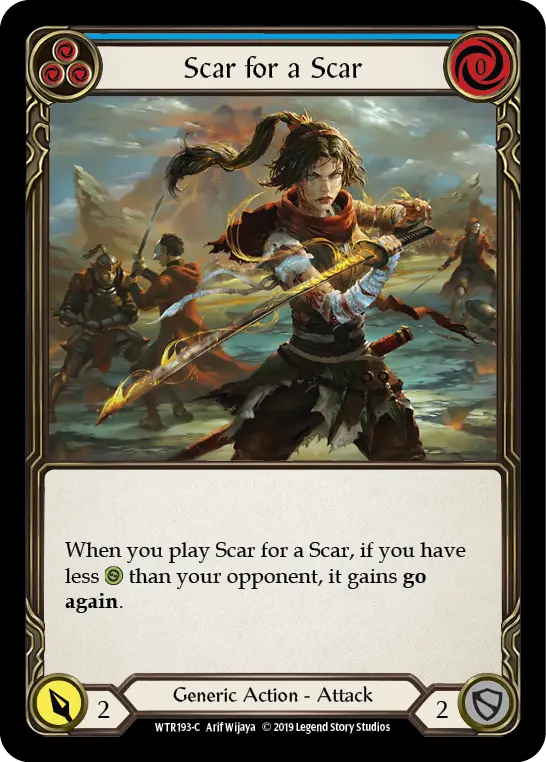 Scar for a Scar BLUE WTR193 - Welcome to Rathe - Flesh and blood card