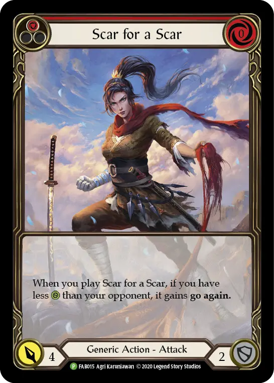Scar for a Scar RED FAB015-RF - Marketing - Team Covenant - Flesh and blood card
