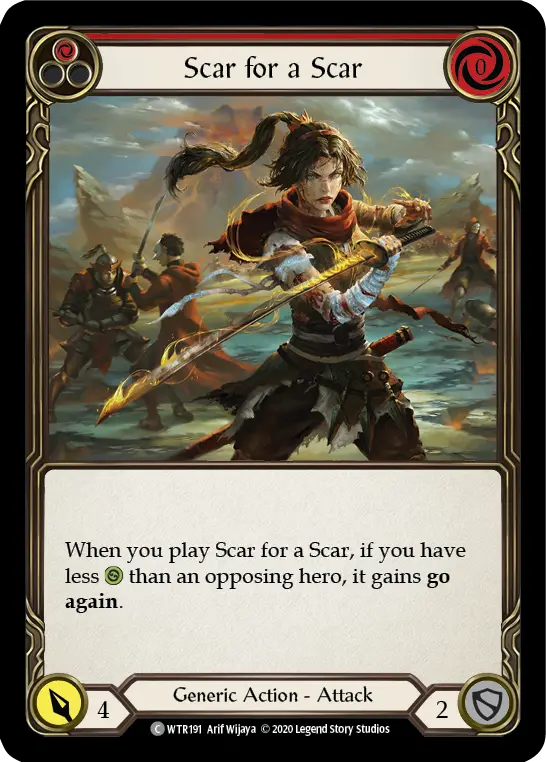 Scar for a Scar RED I-WTR191 - Ira Welcome Deck (2020) - Flesh and blood card