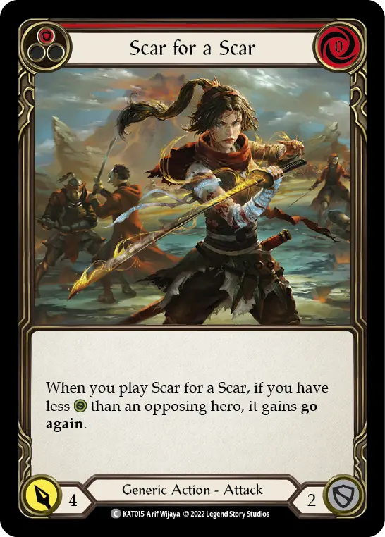 Scar for a Scar RED KAT015 - Katsu - Blitz Deck - Flesh and blood card