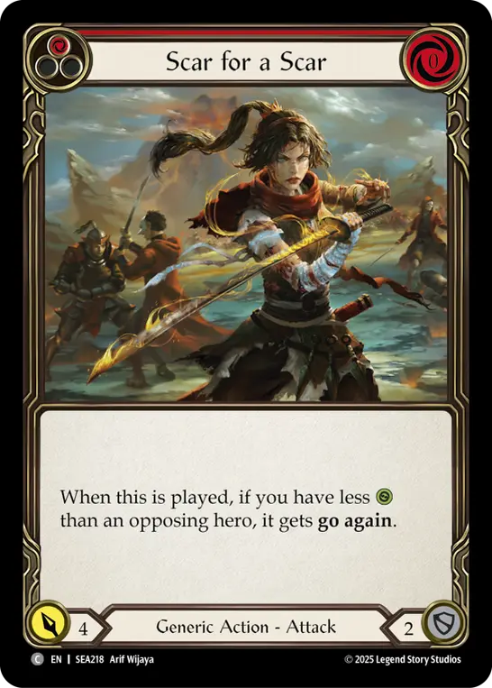 Scar for a Scar RED SEA218 - High Seas - Flesh and blood card