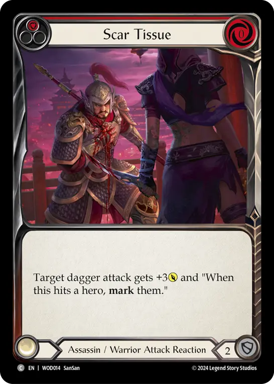 Scar Tissue RED WOD014 - The Hunted Blitz Deck - Arakni, Web of Deceit - Flesh and blood card