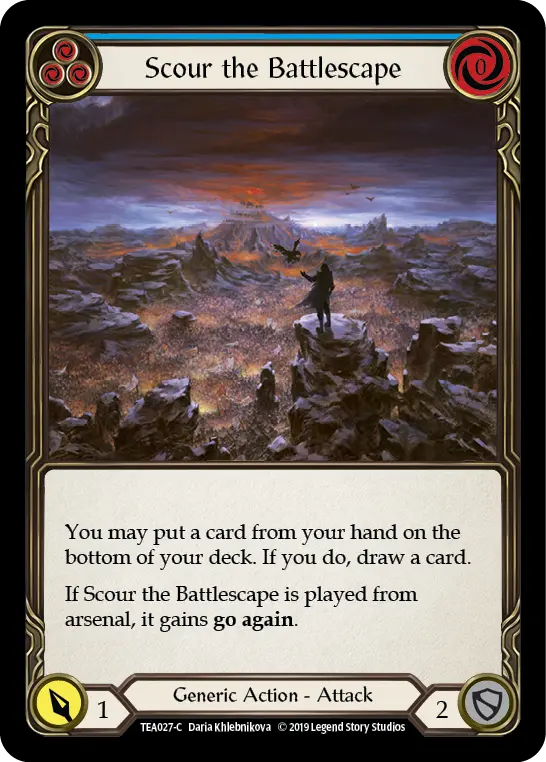 Scour the Battlescape BLUE TEA027 - Dorinthea Ironsong - Hero Deck - Flesh and blood card