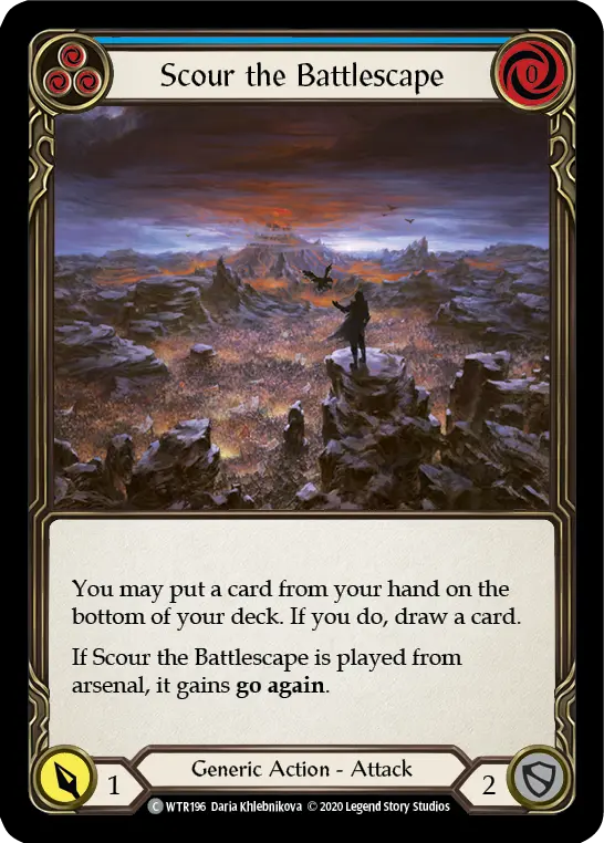 Scour the Battlescape BLUE U-WTR196-RF - Welcome to Rathe - Unlimited - Flesh and blood card