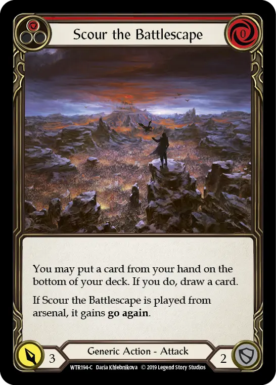 Scour the Battlescape RED WTR194 - Welcome to Rathe - Flesh and blood card