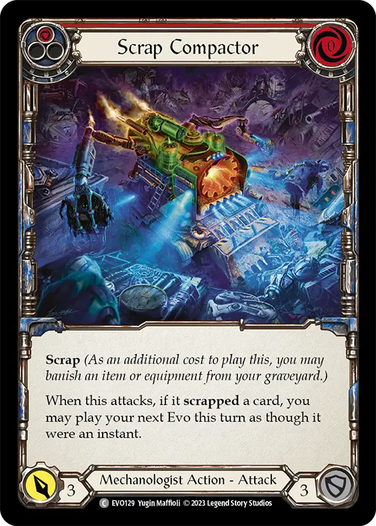 Scrap Compactor RED EVO129 - Bright Lights - Flesh and blood card