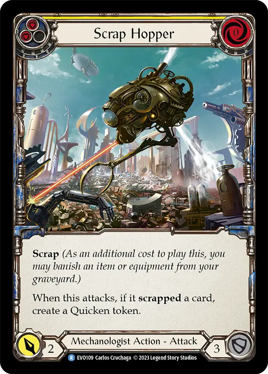Scrap Hopper YELLOW EVO109 - Bright Lights - Flesh and blood card