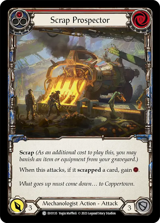 Scrap Prospector RED EVO135 - Bright Lights - Flesh and blood card