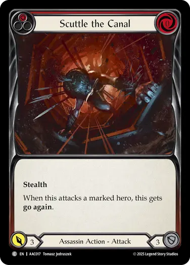 Scuttle the Canal AAC017 - Armory Deck - Arakni, 5L!p3d 7hRu 7h3 cR4X - Flesh and blood card