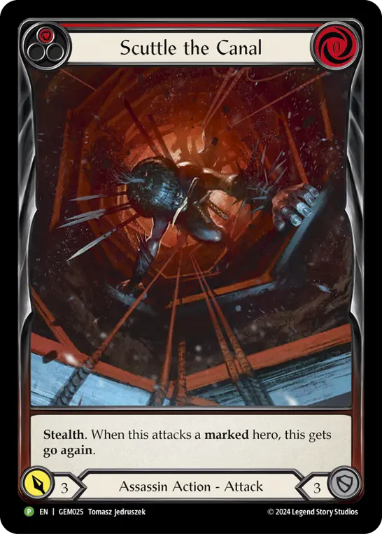 Scuttle the Canal RED GEM025-RF - GEM - Pack 1 - Flesh and blood card