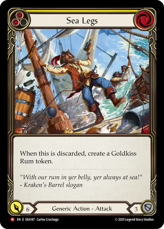 Sea Legs YELLOW SEA187 - High Seas - Flesh and blood card