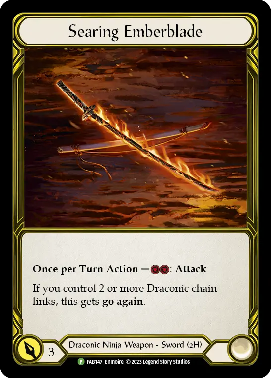 Searing Emberblade FAB147-GF - ProQuest - Season 4 - Flesh and blood card