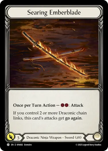 Searing Emberblade SFA002 - Silver Age Chapter 2 - Fai - Flesh and blood card