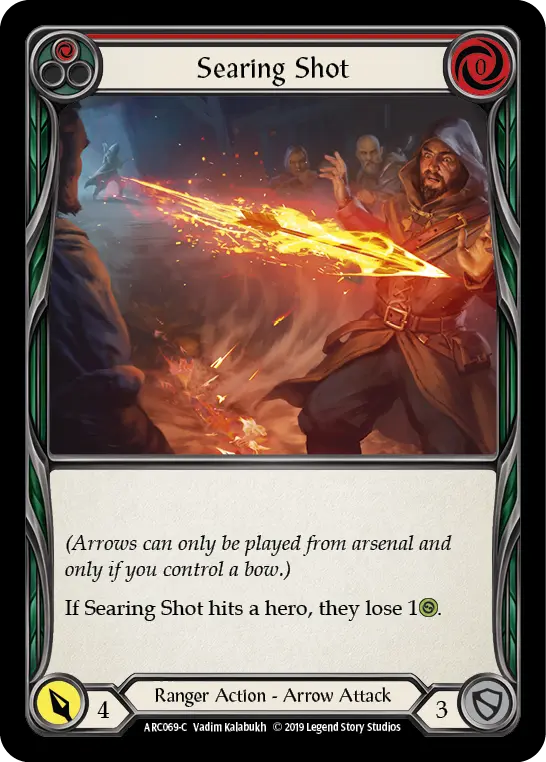 Searing Shot RED ARC069 - Arcane Rising - Flesh and blood card