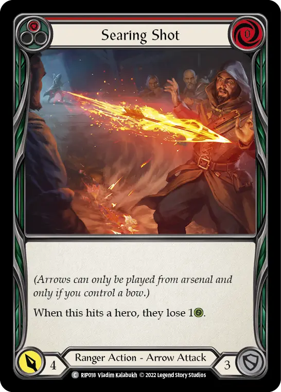 Searing Shot RED RIP018 - Riptide - Blitz Deck - Flesh and blood card