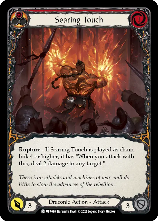 Searing Touch RED UPR099 - Uprising - Flesh and blood card