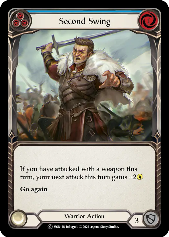 Second Swing BLUE U-MON118-RF - Monarch - Unlimited - Flesh and blood card