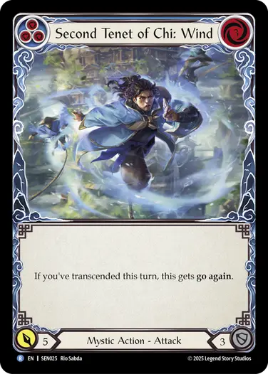 Second Tenet of Chi: Wind SEN025 - Silver Age Chapter 2 - Enigma - Flesh and blood card