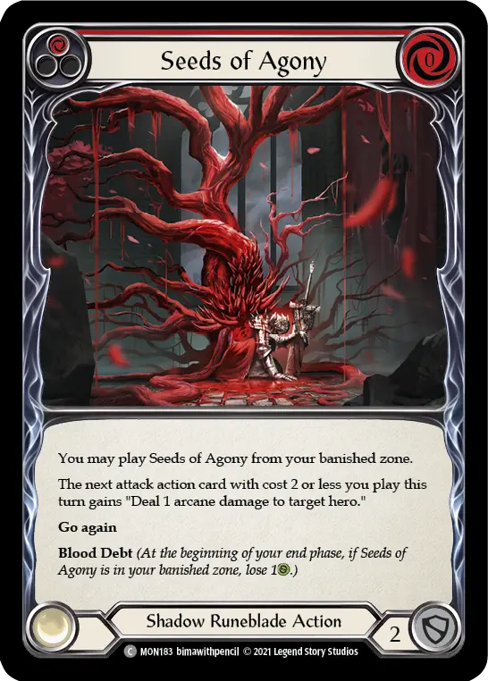 Seeds of Agony RED MON183 - Monarch - Flesh and blood card