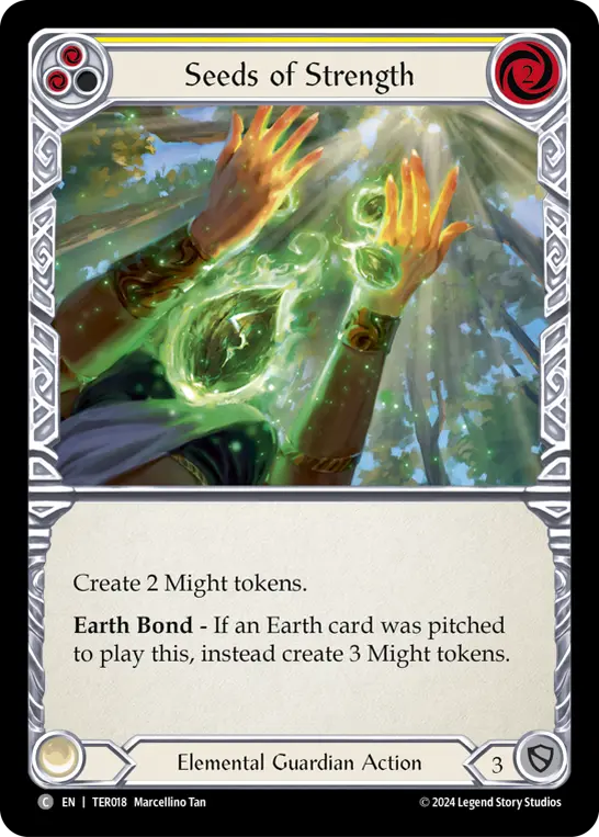 Seeds of Strength YELLOW TER018 - 1st Strike - Terra - Flesh and blood card