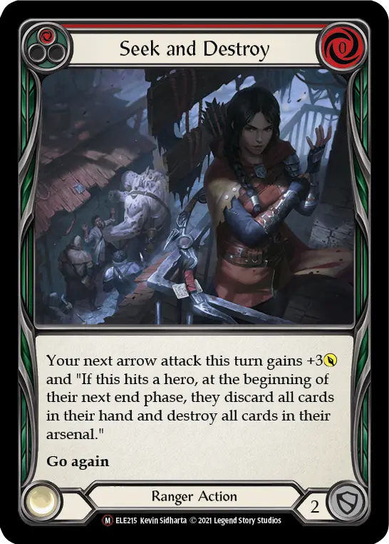 Seek and Destroy RED U-ELE215-RF - Tales of Aria - Unlimited - Flesh and blood card