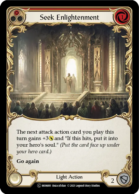 Seek Enlightenment RED U-MON081-RF - Monarch - Unlimited - Flesh and blood card
