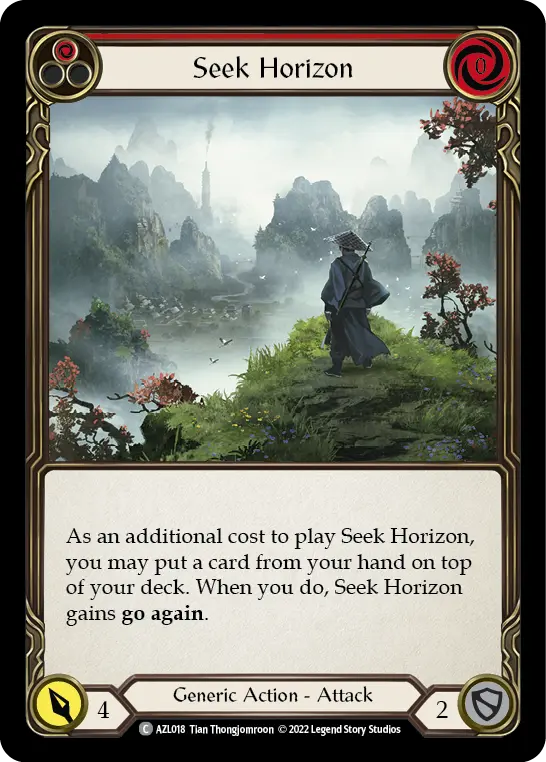Seek Horizon RED AZL018 - Azalea - Blitz Deck - Flesh and blood card