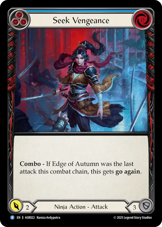 Seek Vengeance BLUE ASR022 - Armory Deck - Ira, Scarlet Revenger - Flesh and blood card