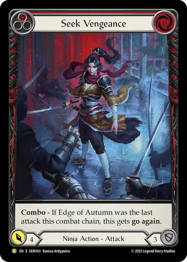 Seek Vengeance GEM163 - GEM - Pack 5 - Flesh and blood card