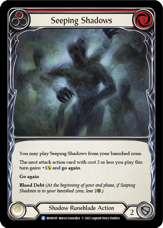 Seeping Shadows RED MON165 - Monarch - Flesh and blood card