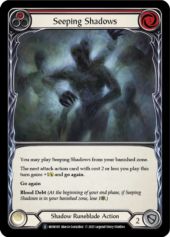 Seeping Shadows RED U-MON165-RF - Monarch - Unlimited - Flesh and blood card