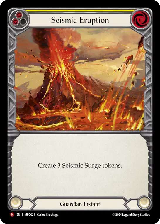 Seismic Eruption YELLOW MPG024 - Mastery Pack Guardian - Flesh and blood card