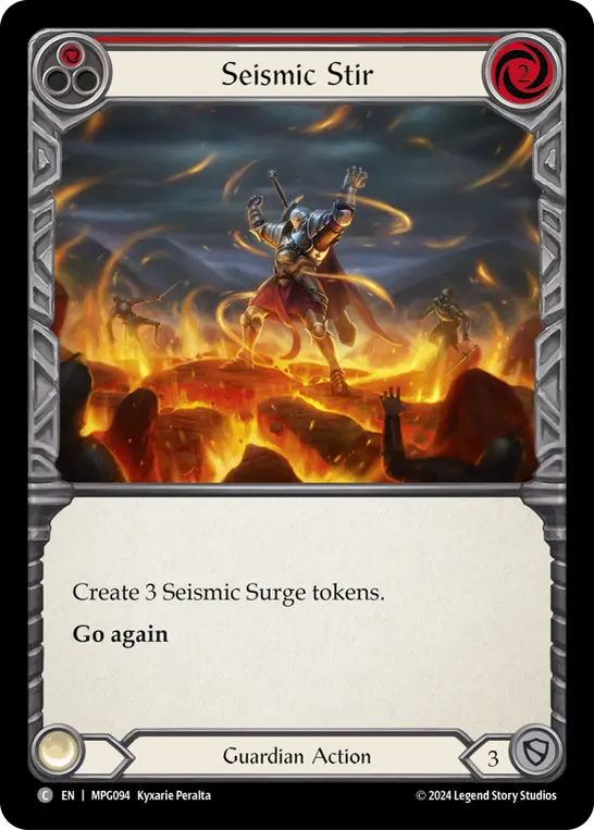 Seismic Stir RED MPG094 - Mastery Pack Guardian - Flesh and blood card