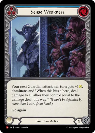 Sense Weakness PEN021 - Compendium of Rathe - Flesh and blood card