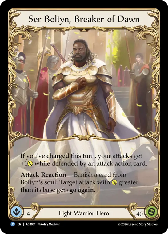 Ser Boltyn, Breaker of Dawn ASB001 - Armory Deck - Ser Boltyn, Breaker of Dawn - Flesh and blood card