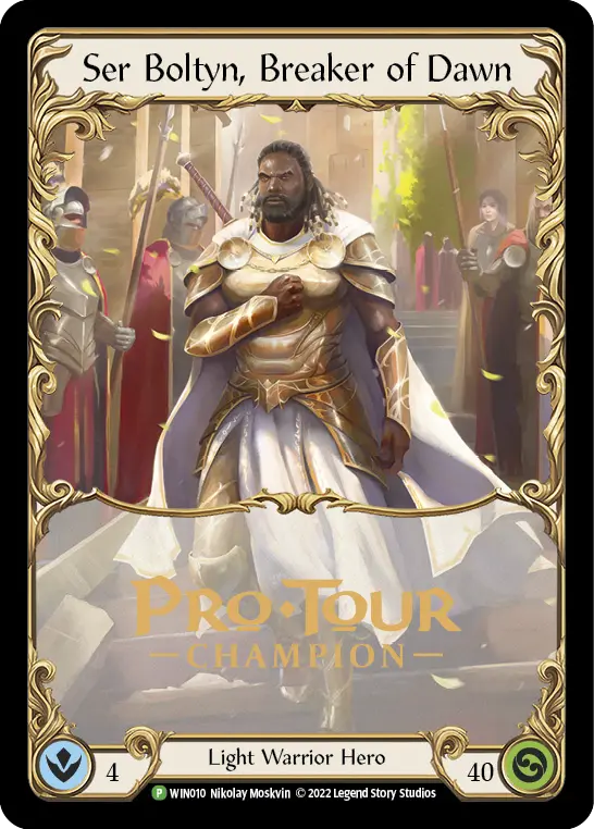 Ser Boltyn, Breaker of Dawn WIN010-CF - Pro Tour Champion Cards - Flesh and blood card