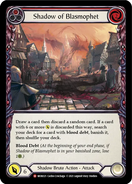Shadow of Blasmophet RED MON125 - Monarch - Flesh and blood card