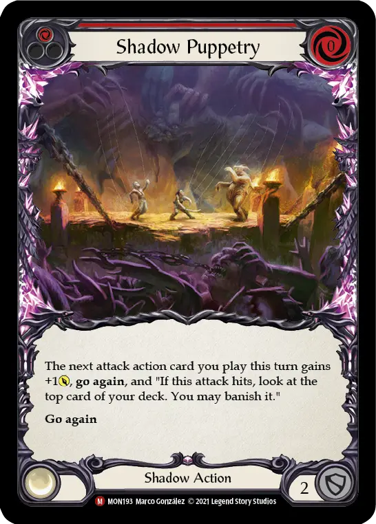 Shadow Puppetry RED MON193 - Monarch - Flesh and blood card