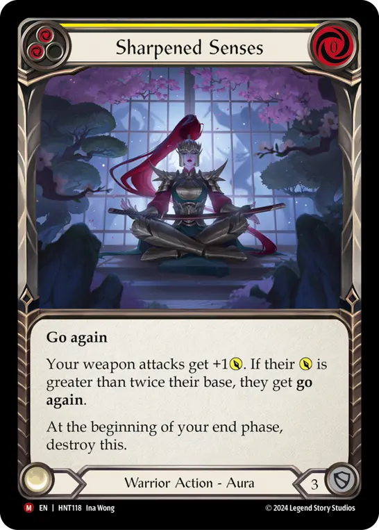 Sharpened Senses YELLOW HNT118 - The Hunted - Flesh and blood card